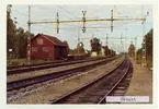 Stationshuset är nu rivet.Station övertagen av SJ 1894. 
En- och enhalvvånings stationshus i trä.
S&NJ, Sverige & Norge Järnväg