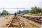 Stationen uppförd 1874. 1935 gjordes en grundlig reparation .Ny stationsbyggnad på 1950-talet. Ny bangård 1993-94.