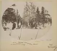 SJs banbyggnad av Linjen Torpshammar- Riksgränsen. (Storlien) Ett naturfoto med ett av arbetslagen , vid orten Enafors, år 1875.
Namn från vänster.
Ture Fernsson, A. Svanberg, 