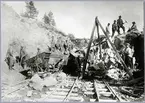 Berg- och jordschakt. På linjen mellan Vansbro - Malung.