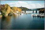 Gamla Stocksunds järnvägsbro på Roslagsbanan Stockholms - Roslagens Järnvägar, (SRJ).