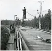 Ledningsmontage någonstans på sträckan Vännäs - Boden.