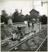 Rörläggning vid Krylbo station.