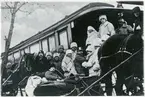 Sjuktransport under krigsåren.