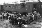 Finska flyktingar i Haparanda, hösten 1944. Valtionrautatiet (Statsjärnvägarna), VR 22072.