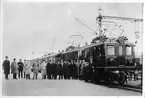 Ellok, Statens Järnvägar, SJ D 101, på sin första provfärd i Kiruna, juni 1925.