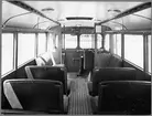 Interiör från en buss. Stockholm-Roslagens Järnväg, SRJ.