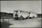 Tidaholm buss med släp. Statens Järnvägar, SJ buss 29 och SJ släp 103.