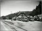 Bussar vid Dingle station. Statens Järnvägar, SJ.