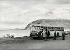 Statens Järnvägar, SJ buss 1877 vid Altafjorden.