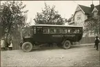 Buss på linjen Huvudsta - Stockholm.