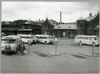 Statens Järnvägar, SJ bussar vid Borås centralstation.