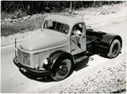 Statens Järnvägar, SJ Lastbil 6199. Volvo L385 Viking trailerbil.