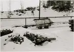 Transportvagn vid Idkerberget station 1964.