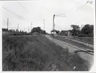 Järnvägsövergång vid Fågelsta station.