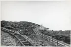 Spåromläggning vid Varberg på 1930-talet.