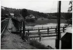 Svängbara järnvägsbron vid Stäket, på sträckan mellan Stäket och Kungsängen.