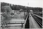 Svängbara järnvägsbron vid Stäket, på sträckan mellan Stäket och Kungsängen.