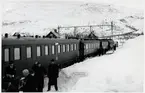 Tågstopp på Björklidens station.