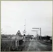 Järnvägsövergång vid Tegelbruksgatan i Landskrona på linjen mellan Billeberga och Landskrona.