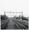 Järnvägsövergång vid Solberga station, södra delen av bangården.