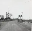 Järnvägsövergång vid norra infarten till Hammenhög station, på sträckan mellan Gärsnäs och Borrby.