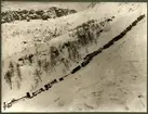 Tågurspåring pga. snöskred vid Hundalen 1906. Malmbanan på Norgesidan vid Katterattunneln