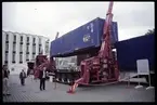 Visning av ny konstruktion för container lyfft.