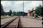 Bangården vid Gravendal station.