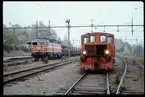 Trafikaktiebolaget GrängesbergOxelösunds Järnvägar Z4 10 och Statens Järnvägar, SJ RC4 1314, Åkers Styckebruk.