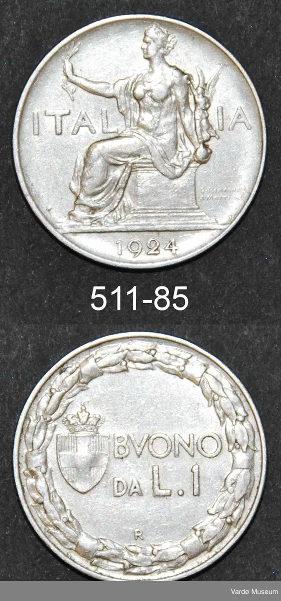 1 lire. Italia.