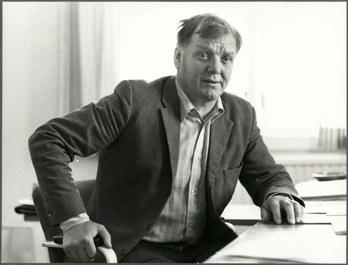 Förvaltare Alf Lennartsson vid Skogstorps Sågverk.