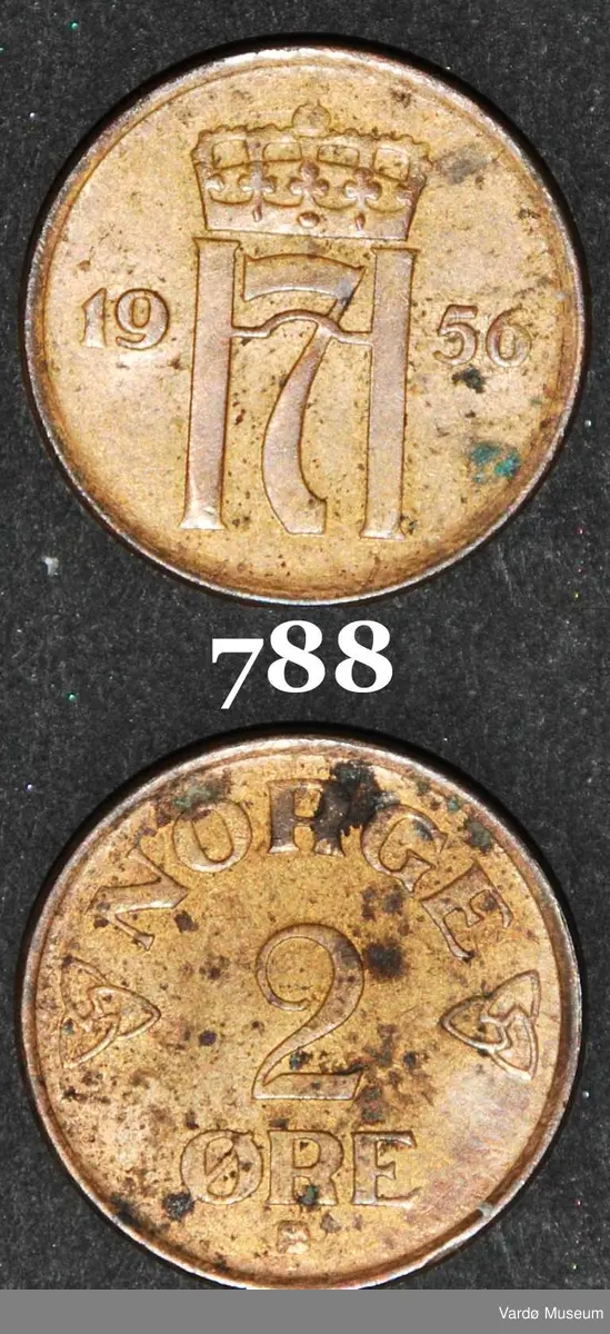 2 kroner. Dansk.