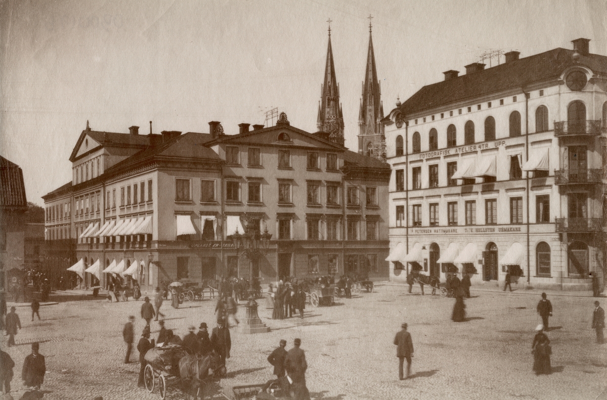 Stora Torget, kvarteret Rådhuset, Uppsala 1890-talet