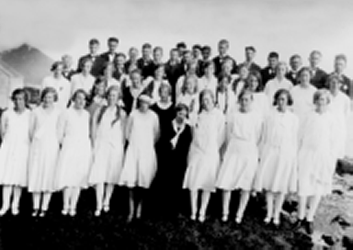 Konfirmanter den 21 juni 1931 på Skaland