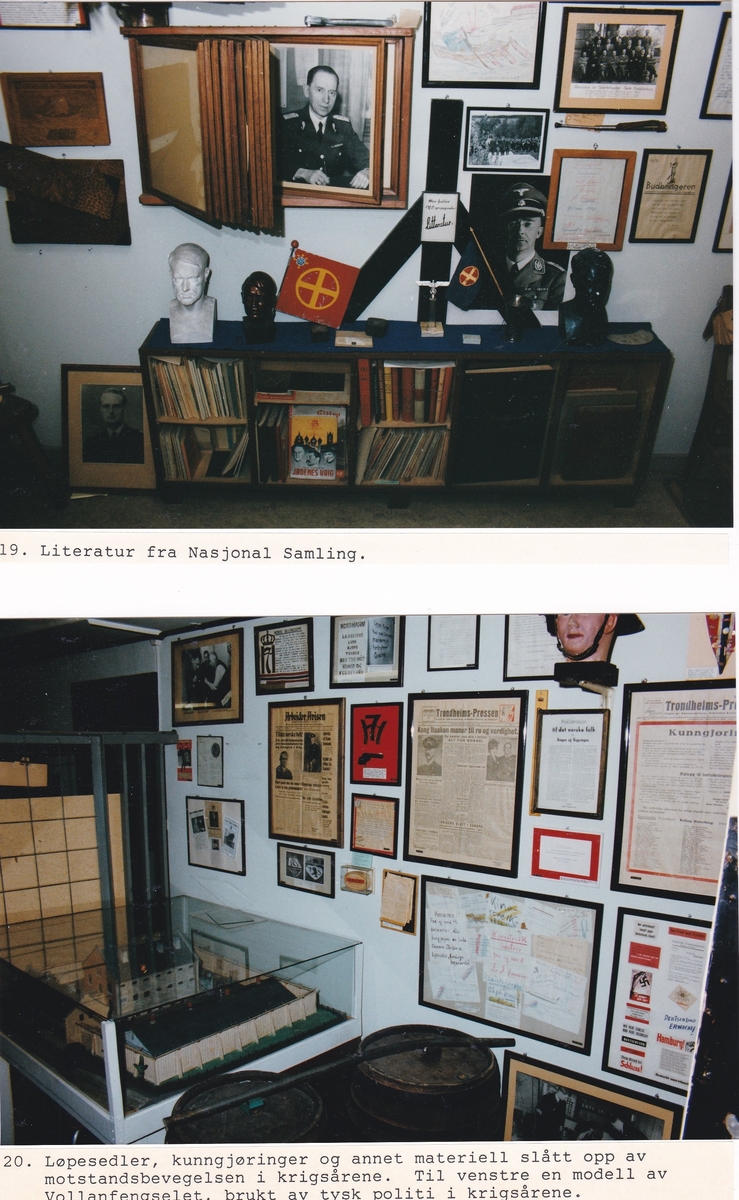 Album med foto fra utstillingen i kjelleren på politistasjonen i Trondheim fra 1975-1992, med forord av Knut Sivertsen
