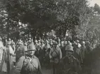 Genomgång efter fälttjänstövning vid Norrköping 1930.