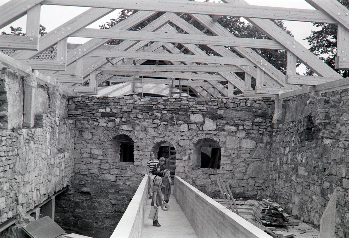 STORHAMARLÅVEN, Hedmarksmuseet, NEDERSTE DEL AV RAMPE I B-FLØY MOT C-FLØY, GR. : 4 PÅ RAMPEN, HDH. 03. 