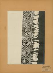 Duk, med frans, detalj.