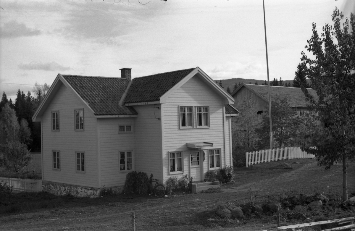 Muligens bruket Dammen på Krabyskogen. Seks bilder fra oktober 1955.