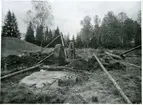 Badelunda sn, Anundshögsområdet, Långby.
Från restsaureringen av skeppssättning I. 1932.