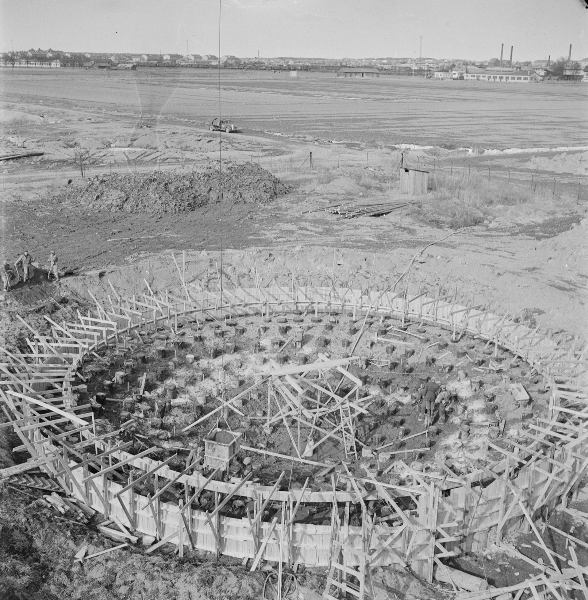 Uppsala stads nya reningsverk, 1955