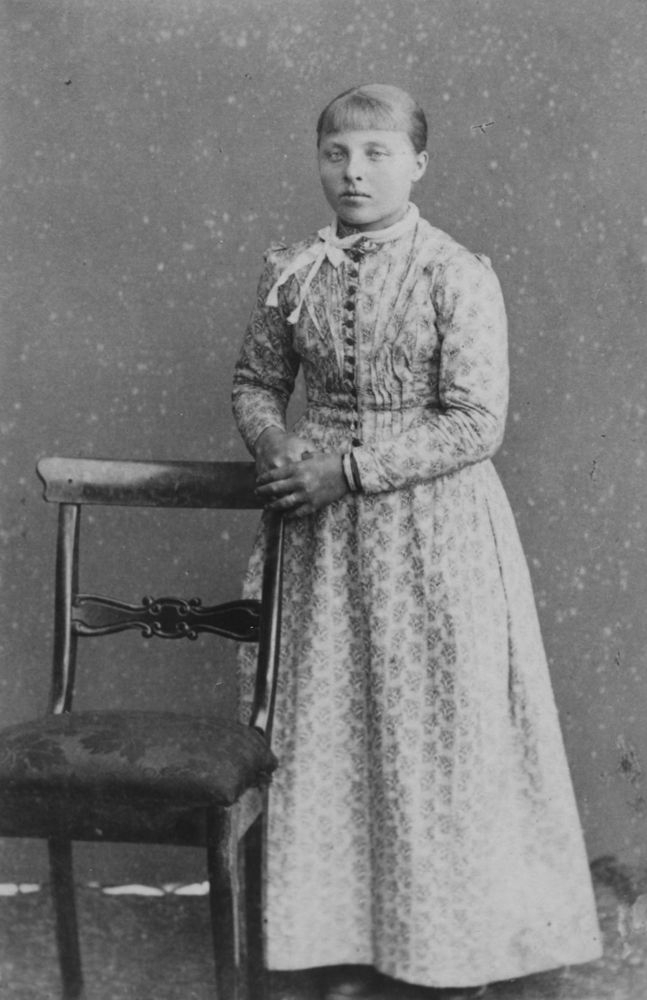 Leirfjord, Fagervika. Berit Olsen, g. Skei, en av tre som startet misjonsforeningen i Fagervika. Hun ble den første lederen.