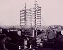 Telefongaljar i Göteborg omkring 1890.