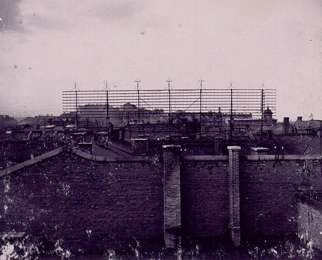 Telefongaljar i Göteborg omkring 1890.