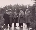 Fotot taget i Forserumsterängen den 12/9 1931.  F.v.  LD. Ahlbom, CHLD. Ohrling, BD. Hedén CHKK., GD. Hamilton, DIR. Hallgren.