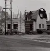 Bureå telefonstation Den eldhärjade telefonstionen 1949. Exteriör.