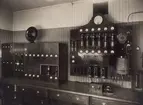 Helsingborgs Privata Rundradiostation. Fotot taget  efter installationen 1928. Interiör.