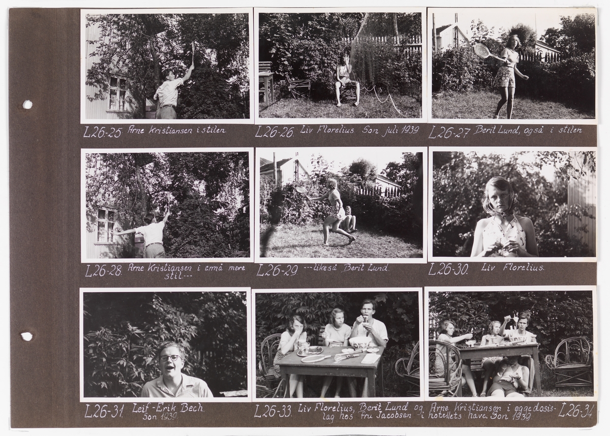 Adolf Bechs fotoalbum fra 1939-1940. Bech var kontorsjef ved transportkontoret i generaldirektoratet for Norges Statsbaner. 

Enkeltbilder fra albumet er publisert på reg.nr. UHB-105-0002 - UHB-105-0141.