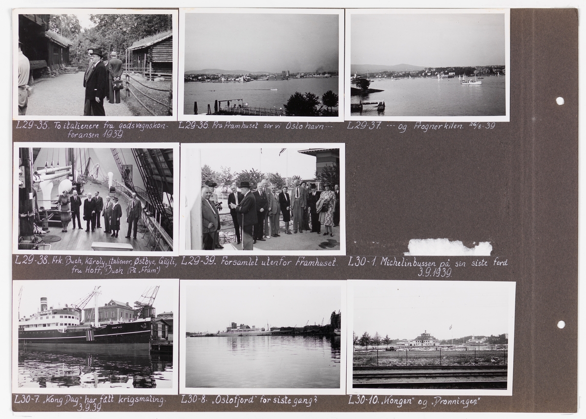 Adolf Bechs fotoalbum fra 1939-1940. Bech var kontorsjef ved transportkontoret i generaldirektoratet for Norges Statsbaner. 

Enkeltbilder fra albumet er publisert på reg.nr. UHB-105-0002 - UHB-105-0141.